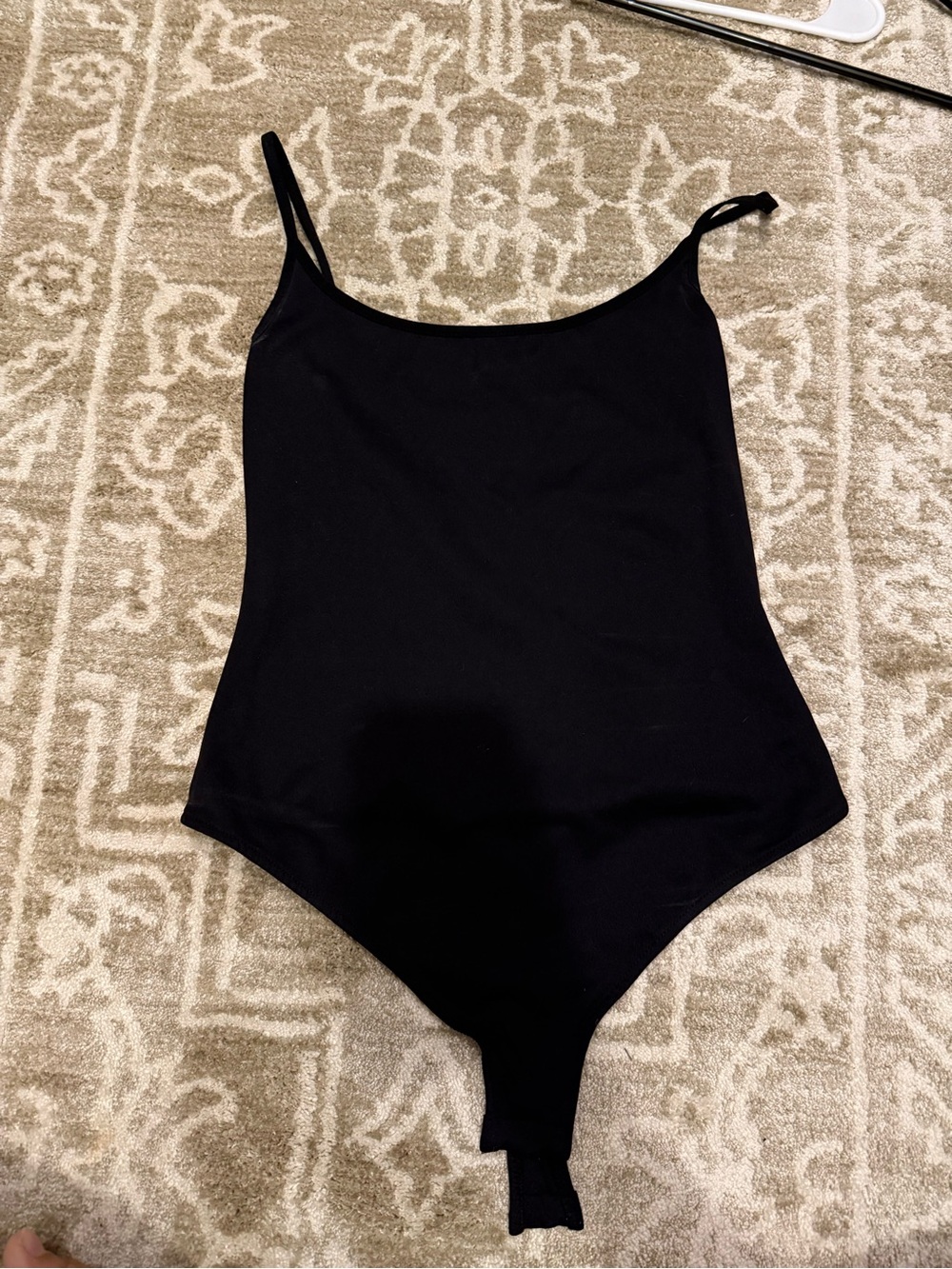 Free People Black Slim Strap Bodysuit